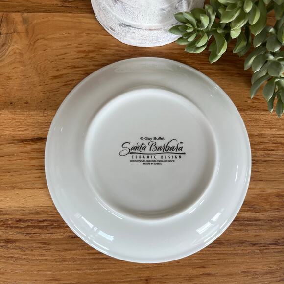 Guy Buffet Italian Village Plates Set of 6 Santa Barbara Ceramic w Box Unused - Picture 10 of 13